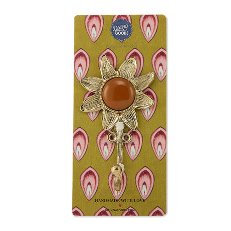 Doing Goods - Wandhaak Sera Sun Messing 7x13cm