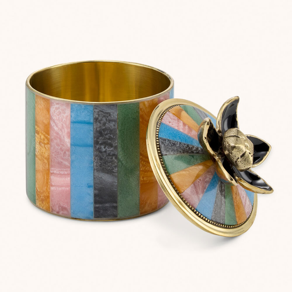 Doing Goods - Doosje Circus Liv Multicolor Messing 9x11cm