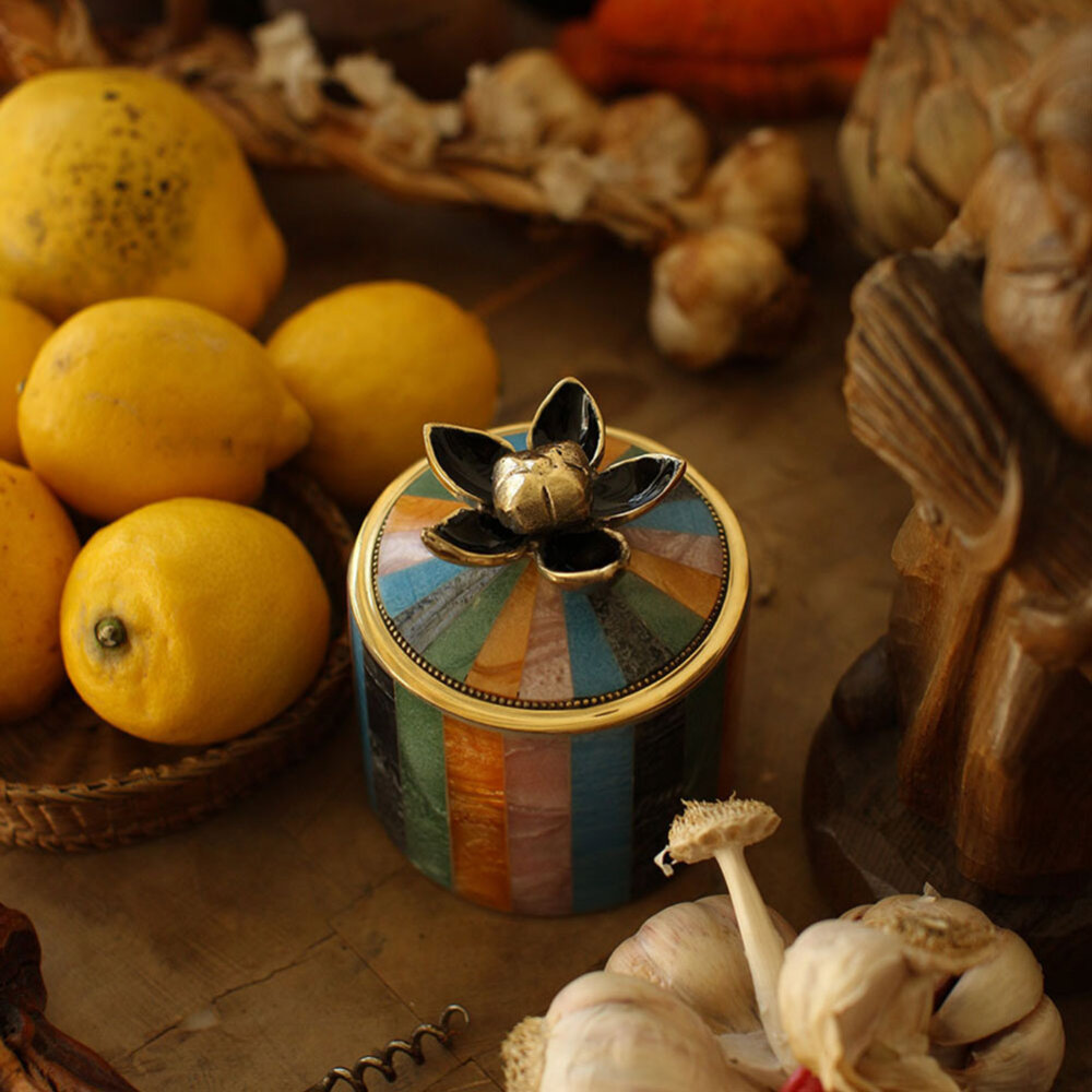 Doing Goods - Doosje Circus Liv Multicolor Messing 9x11cm