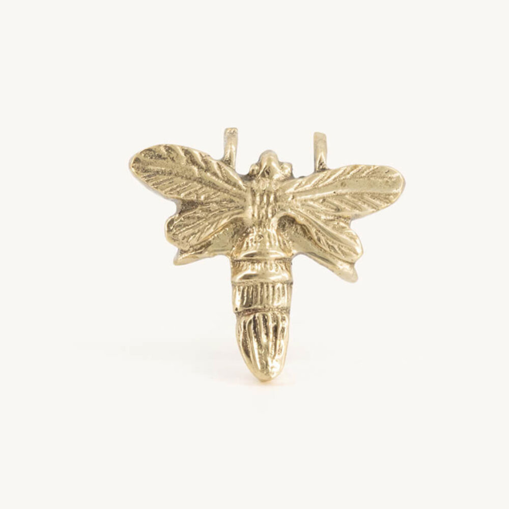 Doing Goods - Ladeknop Queen Bee Messing 7x5cm