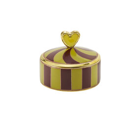 Doing Goods - Doosje Circus Pyar Heart Yellow Messing 7x6cm