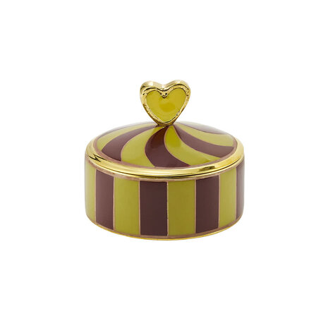Doing Goods - Doosje Circus Pyar Heart Yellow Messing 7x6cm