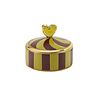 Doing Goods - Sieraden Doosje Pyar Heart Circus Geel-Bordeaux Messing & Resin 7x6cm Doing Goods - Sieraden Doosje Pyar Heart Circus Geel-Bordeaux Messing & Resin 7x6cm