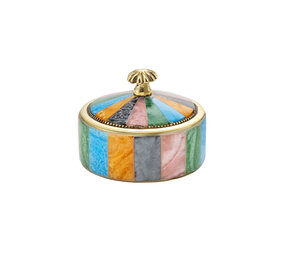 Doing Goods - Sieraaddoosje Circus Piper Multicolor Messing 7x6cm Doing Goods - Sieraaddoosje Circus Piper Multicolor Messing 7x6cm