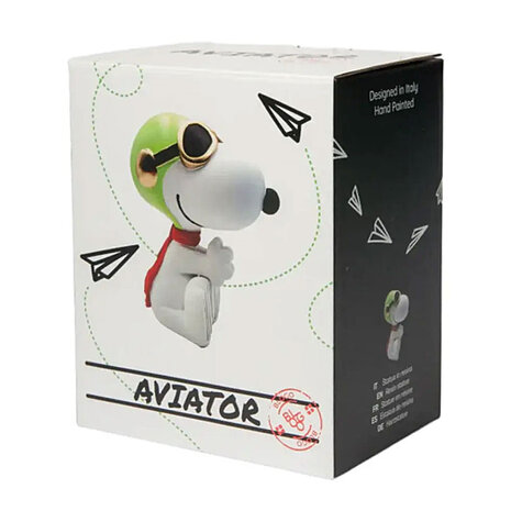 Blogo Design - Beeld Snoopy Aviator Wit Kunststof 14x25cm