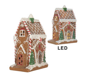 Melting Pot - Kerst Huisje met LED-Verlichting Peperkoek Multicolor 15x20cm Melting Pot - Kerst Huisje met LED-Verlichting Peperkoek Multicolor 15x20cm