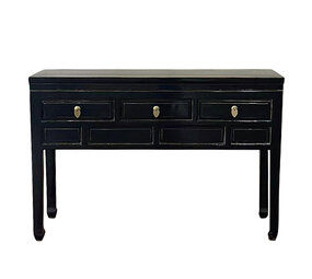 Werns - Console & Ladekast Dynasty Zwart Goud Hout 129x30x89cm vintage-look Werns - Console & Ladekast Dynasty Zwart Goud Hout 129x30x89cm vintage-look