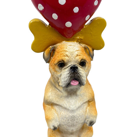 Melting Pot - Kandelaar Hondje Multicolor Kunststof 10x36cm