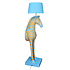 Vloer Lamp Zebra Zora Blauw-Oranje 47x153cm met lampenkap Vloer Lamp Zebra Zora Blauw-Oranje 47x153cm met lampenkap