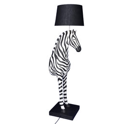 Werns - Vloer Lamp Zebra Zora Zwart-Wit 47x153cm met lampenkap Werns - Vloer Lamp Zebra Zora Zwart-Wit 47x153cm met lampenkap