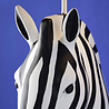 Werns - Vloer Lamp Zebra Zora Zwart-Wit 47x153cm met lampenkap Werns - Vloer Lamp Zebra Zora Zwart-Wit 47x153cm met lampenkap