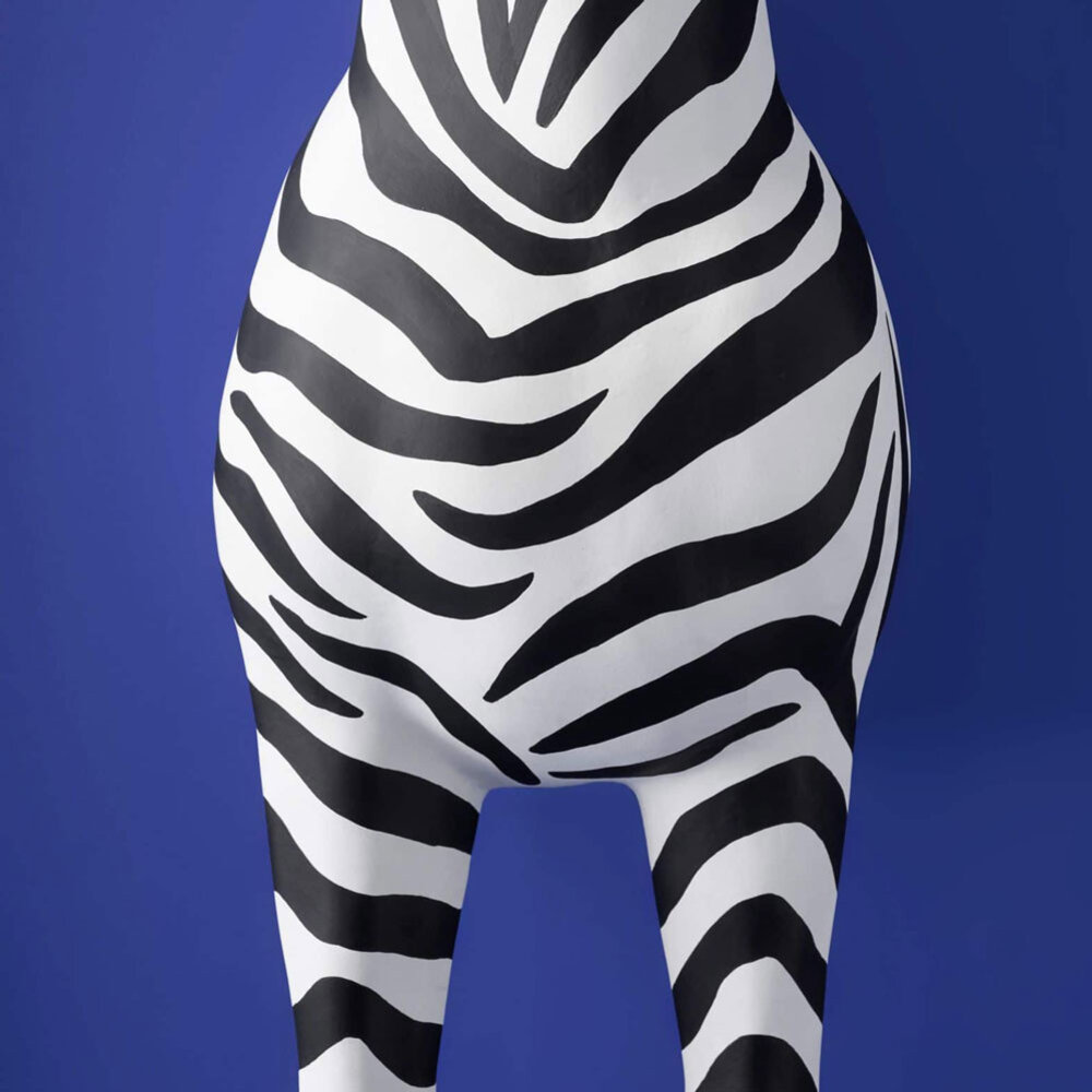 Werns - Vloer Lamp Zebra Zora Zwart-Wit 47x153cm met lampenkap Werns - Vloer Lamp Zebra Zora Zwart-Wit 47x153cm met lampenkap