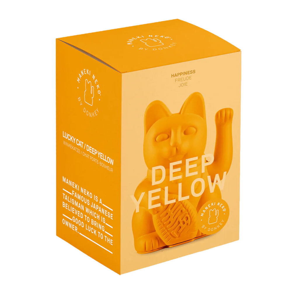 Donkey - Lucky Cat Deep Yellow 10x15cm zwaaiend Donkey - Lucky Cat Deep Yellow 10x15cm zwaaiend