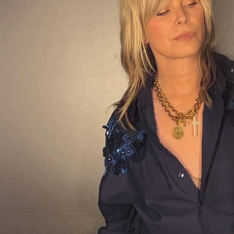 Melting Pot - Ketting Big Smiley Verguld RVS 50cm Melting Pot - Ketting Big Smiley Verguld RVS 50cm