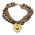 Ketting Eve Bruine Hartjes met Bedel Goud 45cm Ketting Eve Bruine Hartjes met Bedel Goud 45cm