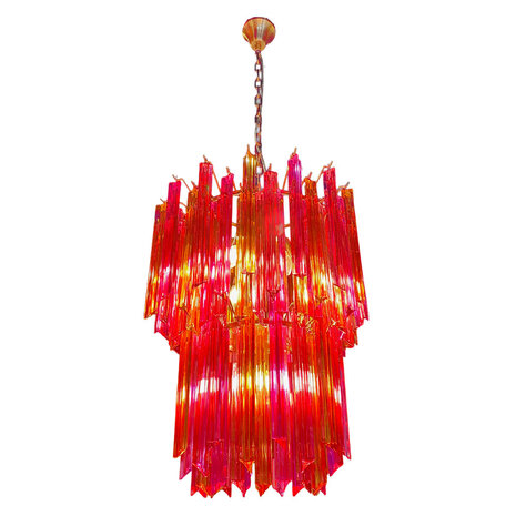 Colmore - Kroonluchter Pegels Fuchsia Oranje Glas 50x68cm