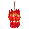 Colmore - Kroonluchter Pegels Fuchsia Oranje Glas 50x68cm