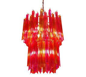 Colmore - Kroonluchter Pegels Fuchsia Oranje Glas 50x68cm Colmore - Kroonluchter Pegels Fuchsia Oranje Glas 50x68cm