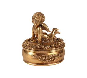 Melting Pot - Doosje met Engel Goud Kunststof 10x12cm Melting Pot - Doosje met Engel Goud Kunststof 10x12cm