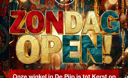 TIP: Onze winkel is op zondag open!