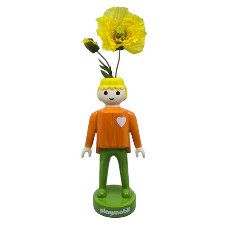 Blogo Design - Vaas - Beeld Playmobil Jongen Oranje Keramiek 17x35cm Blogo Design - Vaas - Beeld Playmobil Jongen Oranje Keramiek 17x35cm
