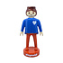 Vaas - Beeld Playmobil Meisje Blauw Keramiek 12x25cm Vaas - Beeld Playmobil Meisje Blauw Keramiek 12x25cm