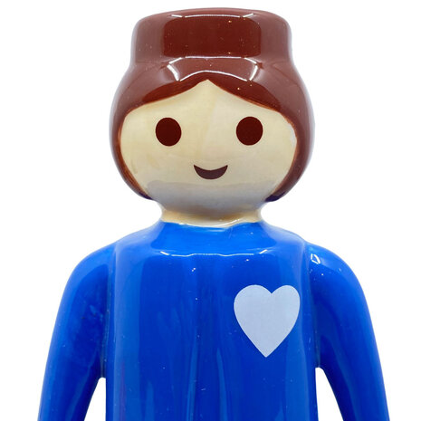 Blogo Design - Vaas - Beeld Playmobil Meisje Blauw Keramiek 12x25cm Blogo Design - Vaas - Beeld Playmobil Meisje Blauw Keramiek 12x25cm
