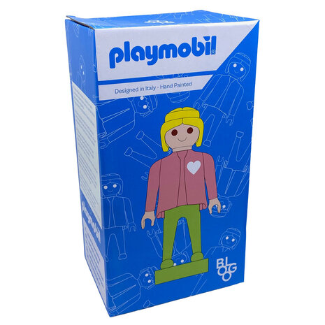 Blogo Design - Vaas - Beeld Playmobil Meisje Blauw Keramiek 12x25cm Blogo Design - Vaas - Beeld Playmobil Meisje Blauw Keramiek 12x25cm