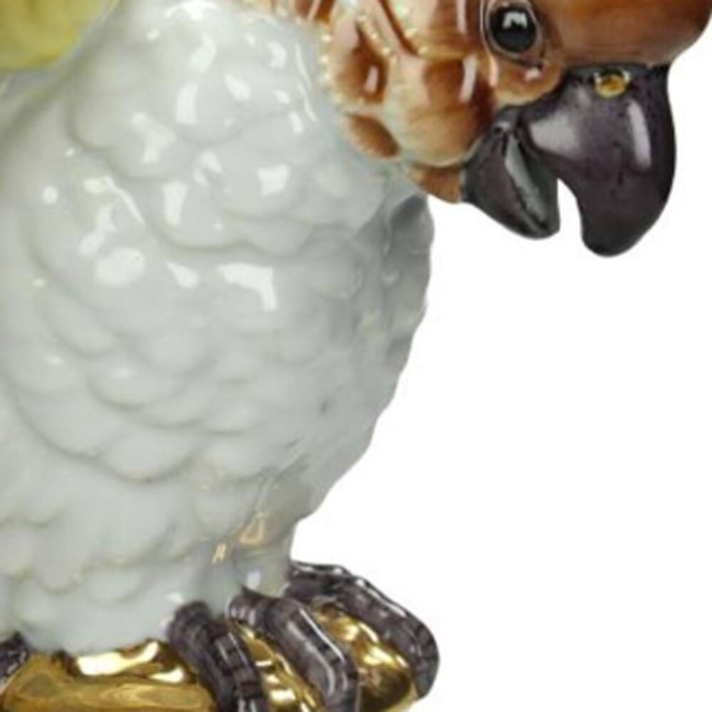 Melting Pot - Kandelaar met Kaketoe Multicolor Porselein 19x46cm Melting Pot - Kandelaar met Kaketoe Multicolor Porselein 19x46cm