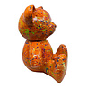 Melting Pot - Beeld Design Teddy Beer Zittend Splash Oranje 32cm Melting Pot - Beeld Design Teddy Beer Zittend Splash Oranje 32cm