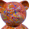 Melting Pot - Beeld Design Teddy Beer Zittend Splash Oranje 32cm Melting Pot - Beeld Design Teddy Beer Zittend Splash Oranje 32cm