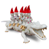 Lammers en Lammers - Born To Be Wild Bloemen met Rode Mutsen 18x52cm