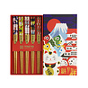 Melting Pot - Kinder Eetstokjes Lucky Cat-Japan Bamboe set in cadeau doos