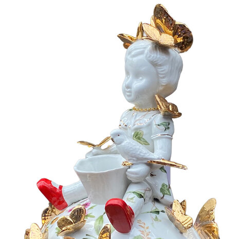 Lammers en Lammers - Vaasje On Top of the World Bloemen 17x32cm