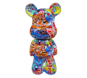 Melting Pot - Beeld Design Beer Graffiti Multicolor 20x50cm met strik