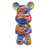 Melting Pot - Beeld Design Beer met Strik en Handgeschilderde Graffiti Print 20x50cm