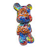 Melting Pot - Beeld Design Beer met Strik en Handgeschilderde Graffiti Print 20x50cm