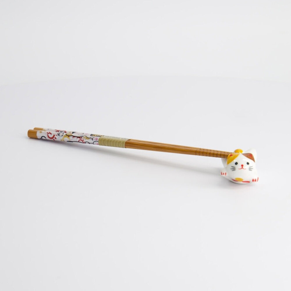 Melting Pot - Eetstokjes Lucky Cats met Opleggers set van 5 in cadeau doos