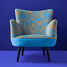 Melting Pot - Fauteuil Zebra Blauw Oranje met Dierenprint 77x76x83cm Melting Pot - Fauteuil Zebra Blauw Oranje met Dierenprint 77x76x83cm