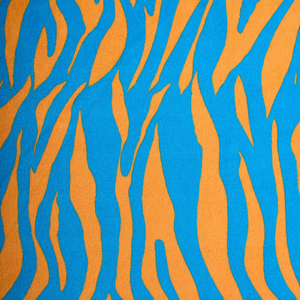 Werns - Fauteuil Zebra Blauw Oranje 77x76x83cm Werns - Fauteuil Zebra Blauw Oranje 77x76x83cm