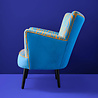 Melting Pot - Fauteuil Zebra Blauw Oranje met Dierenprint 77x76x83cm Melting Pot - Fauteuil Zebra Blauw Oranje met Dierenprint 77x76x83cm