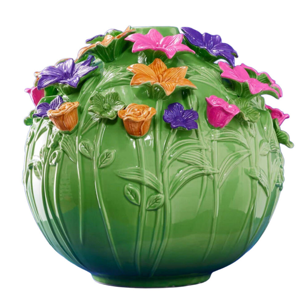 Werns - Vaas Verano Groen Multicolor Keramiek 34x29cm