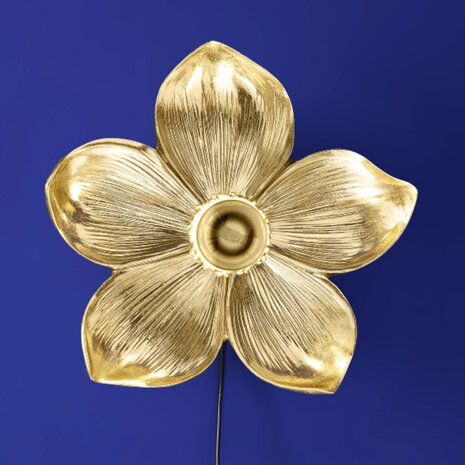 Werns - Wandlamp Flower Goud 31x33cm