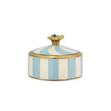 Doing Goods - Sieraaddoosje Lou Circus Blauw-Wit Messing 7x5cm Doing Goods - Sieraaddoosje Lou Circus Blauw-Wit Messing 7x5cm