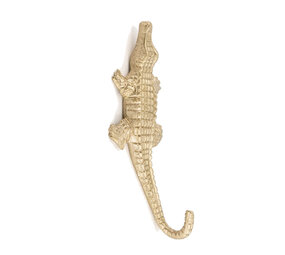 Doing Goods - Wandhaak Chewy Krokodil Messing 7x20cm