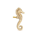 Doing Goods - Ladeknop Pippa Seahorse Messing 3x7cm links