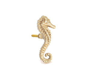 Doing Goods - Ladeknop Pippa Seahorse Messing 3x7cm links