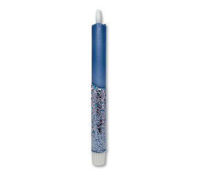 Melting Pot - LED-Kaars Candy Blauw Glitters 25cm + timer