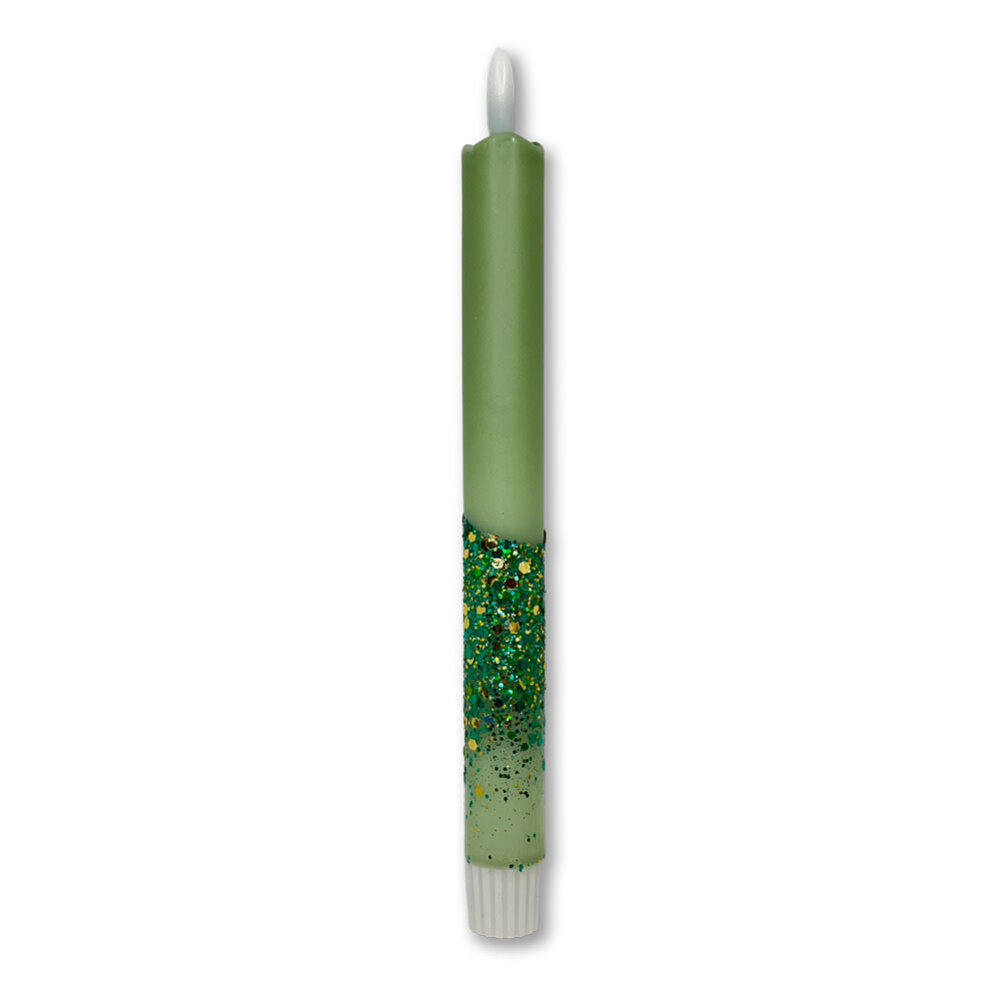 Melting Pot - LED-Kaars Candy Groen Glitters 25cm met Timer Melting Pot - LED-Kaars Candy Groen Glitters 25cm met Timer