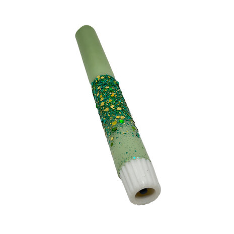 Melting Pot - LED-Kaars Candy Groen Glitters 25cm + timer